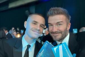 У Ромео та Девіда Бекхема однакові тату на шиї – хрест із крилами ангела