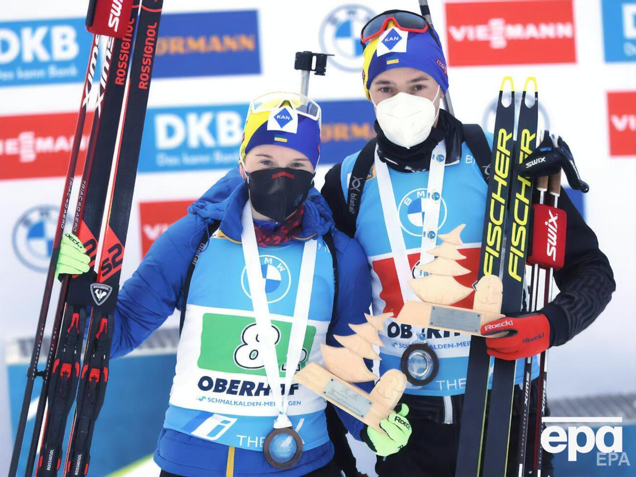 Блашко и Тищенко выиграли первую медаль для Украины в биатлонном сезоне
