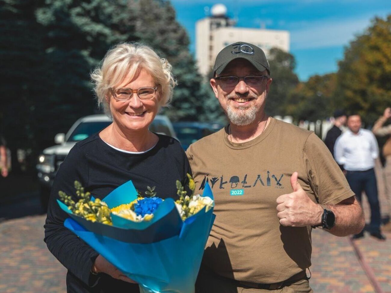 Ламбрехт (ліворуч) відвідала Одесу &ndash; це її перший візит в Україну від початку війни