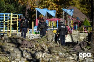 Одна из ракет взорвалась рядом с детской площадкой
