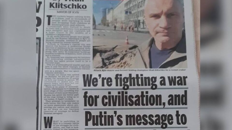 Кличко відповів тим, хто досі вважає, що Україна має припинити боротьбу, щоб уникнути ядерної війни