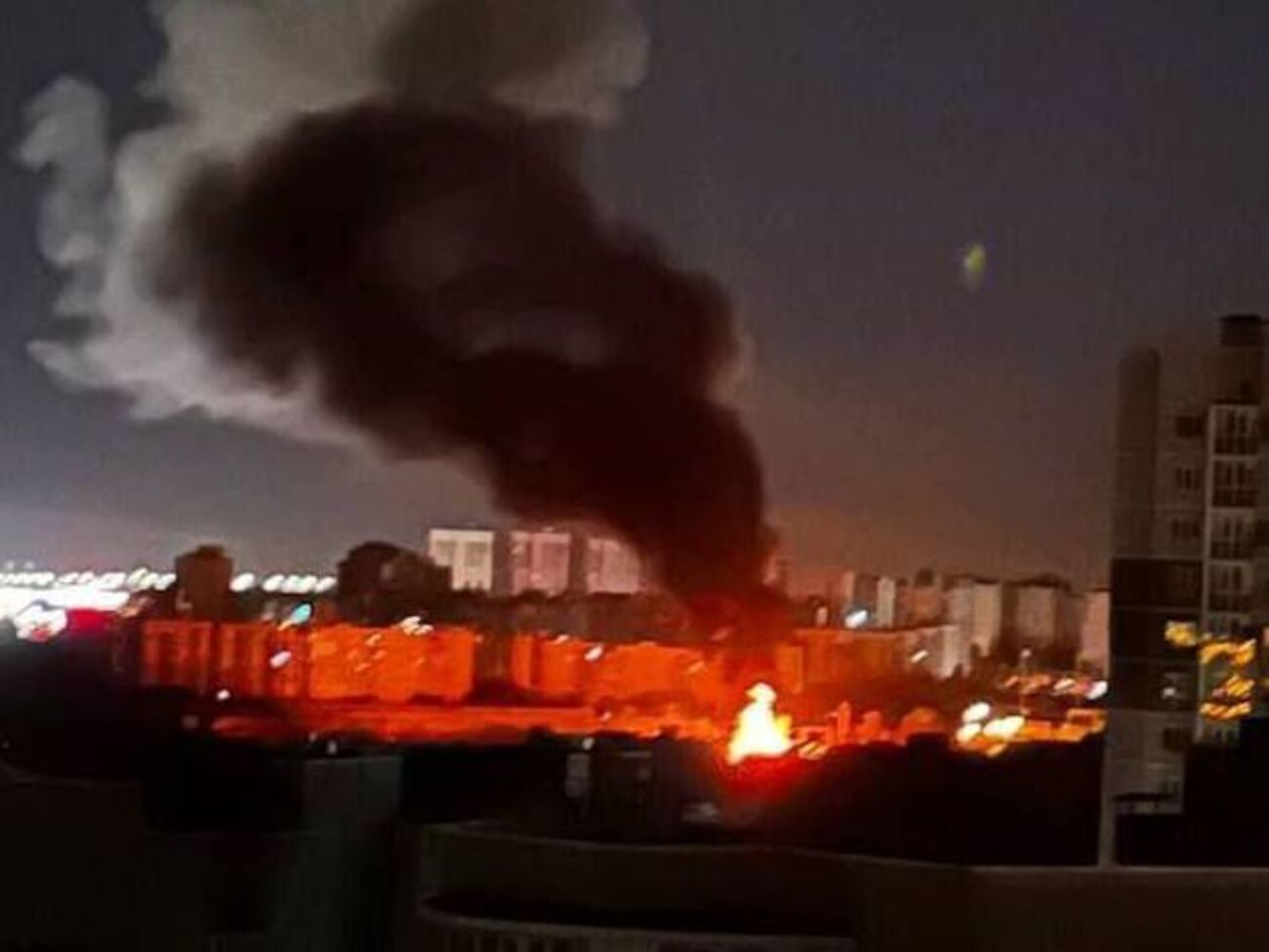 В Белгороде вечером начался пожар