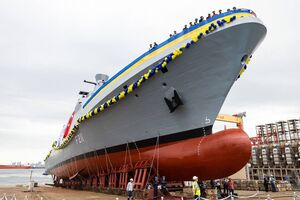У Туреччині спустили на воду новий український корвет "Гетьман Іван Мазепа". Фоторепортаж