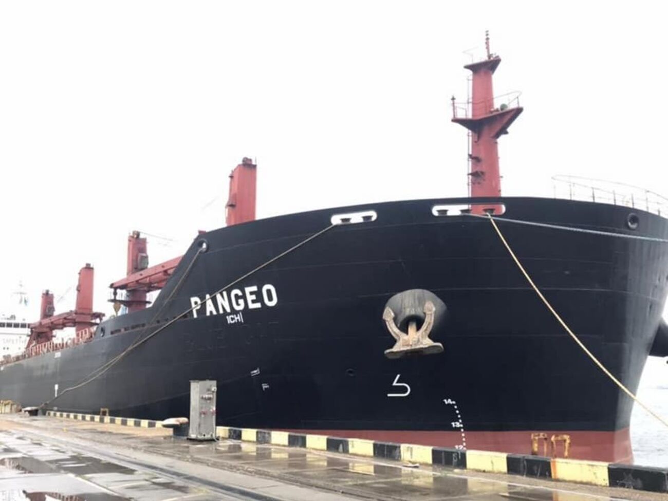 23 жовтня балкер PANGEO, зафрахтований Всесвітньою продовольчою програмою ООН, вийшов із порту Чорноморськ, зазначили в Мінінфраструктури України
