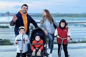 Григорий Решетник с женой Кристиной воспитывают троих сыновей