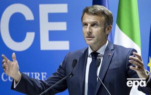 Большую часть своего выступления Макрон посвятил Украине, отмечает Reuters