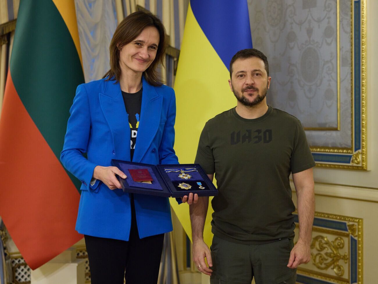 Зеленський (праворуч) і Чмілітє-Нільсен обговорили подальшу взаємодію на шляху євроатлантичної інтеграції України