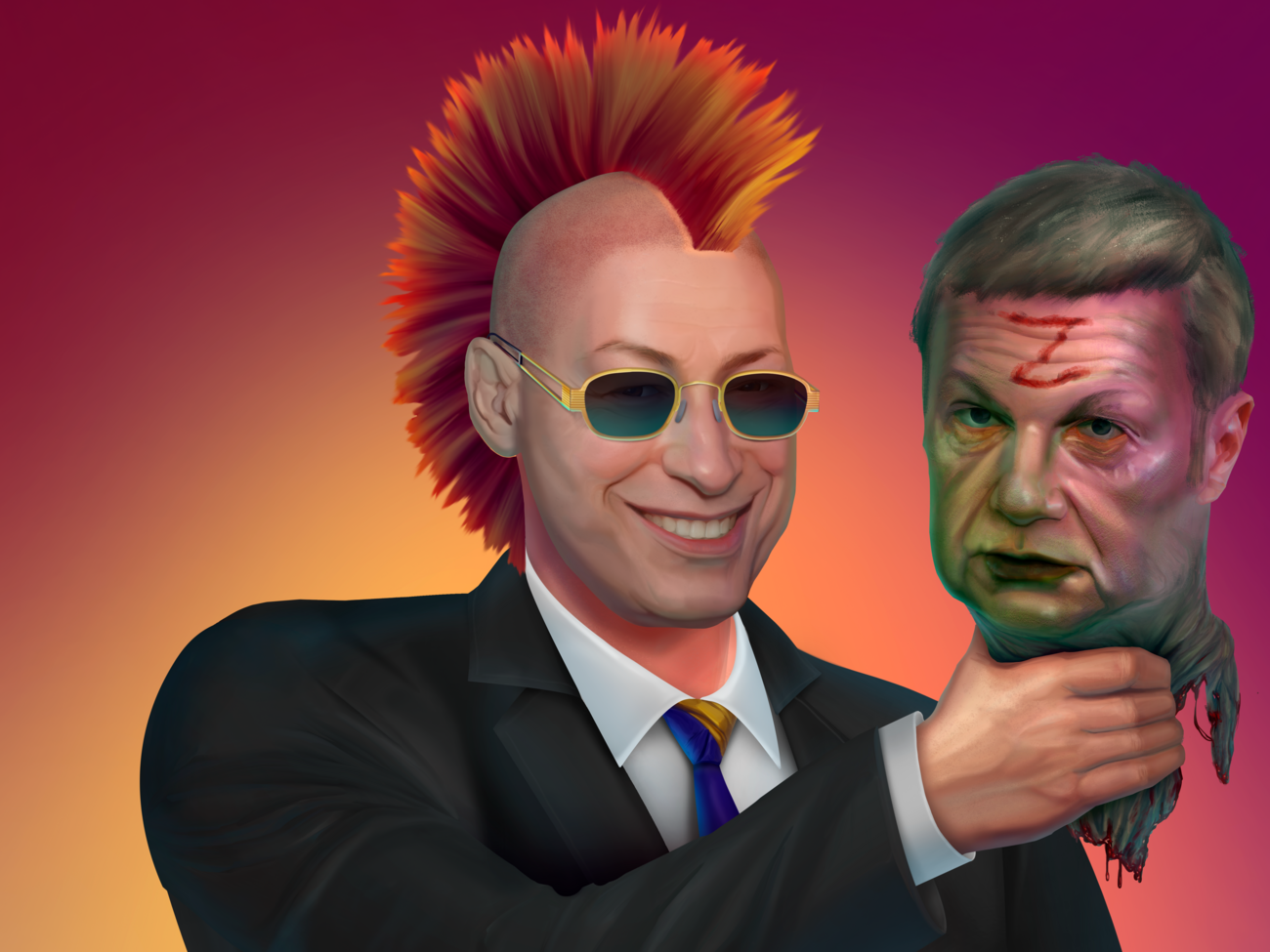 Колекція Super Gordon складається із 3500 унікальних зображень Гордона, зокрема з головою російського пропагандиста Соловйова