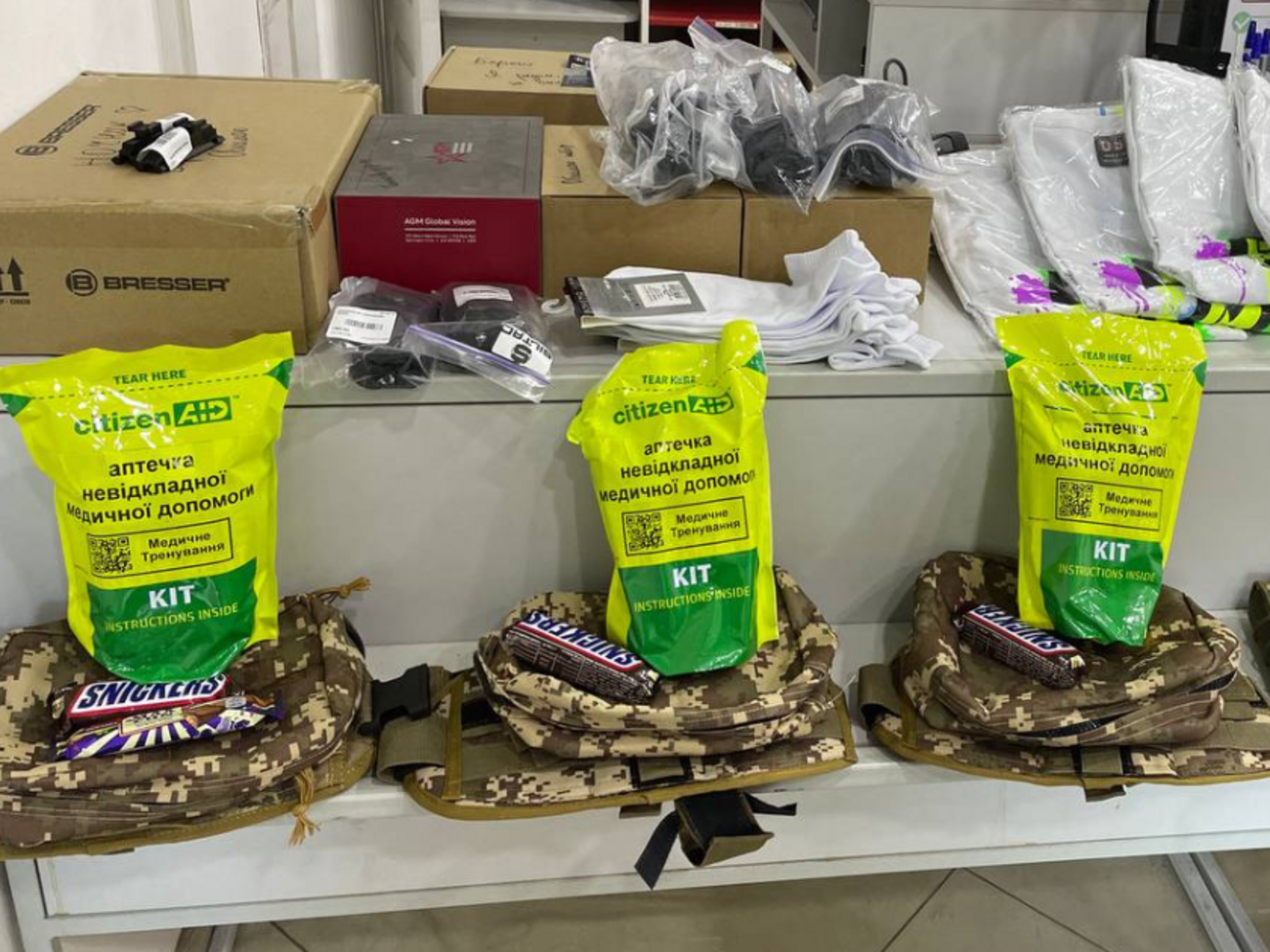 Аптечки містять критично важливі засоби медичної допомоги&nbsp;&ndash; фіксатори, шини, пристосування для лікування переломів, турнікети