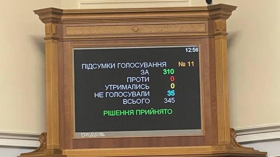 Постановление №8203 на заседании Рады 16 ноября поддержали 310 народных депутатов, отметил Железняк