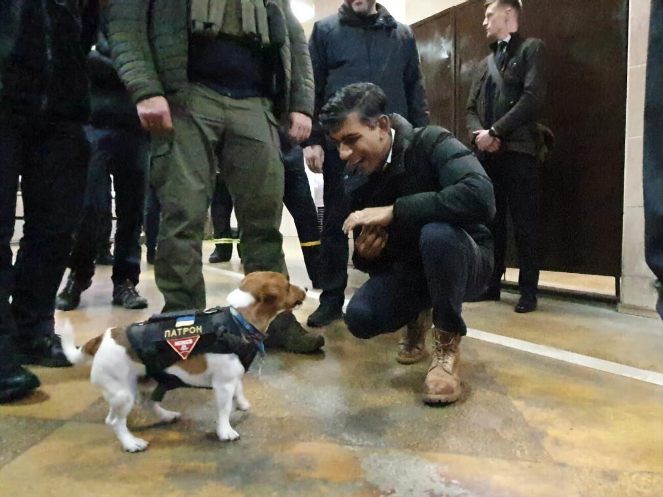 Патрон рассказал Сунаку "анекдот про саперов", пошутили в Twitter украинского пса