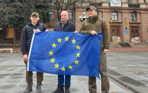 Маасікас (по центру) у Миколаєві провів зустріч із мером міста і головою ОВА