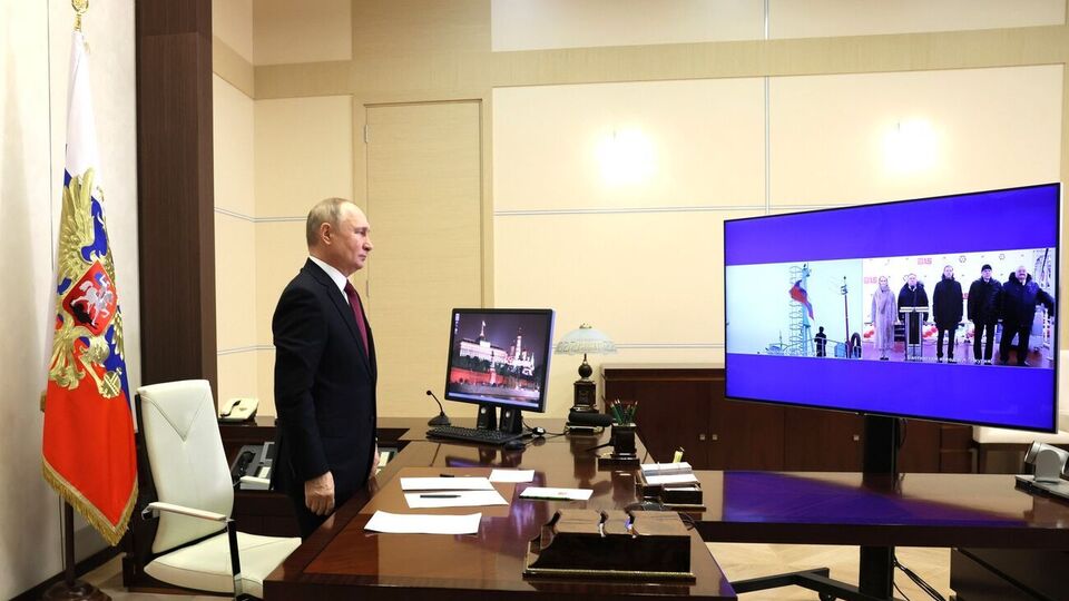 Путін брав участь у церемоніях за допомогою відеозв'язку