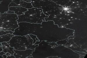 З космосу Україна 23 листопада мала зовсім темний вигляд