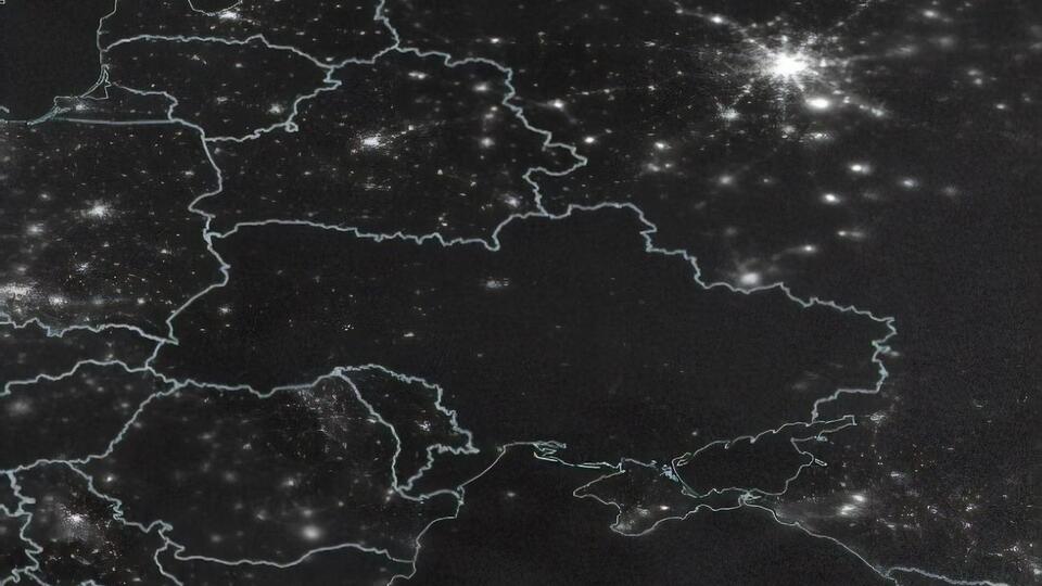 Из космоса Украина 23 ноября выглядела совсем темной