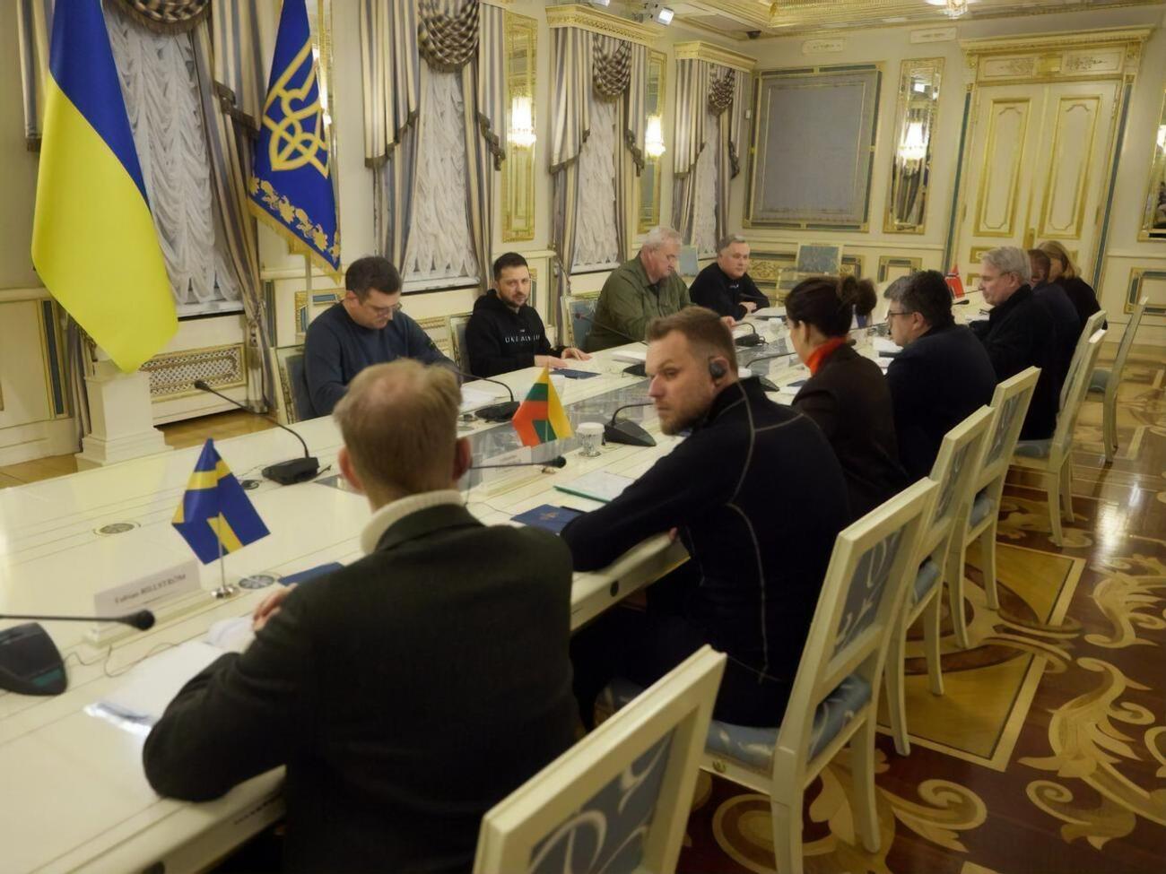Зеленський зустрівся з міністрами з країн Балтії та Північної Європи