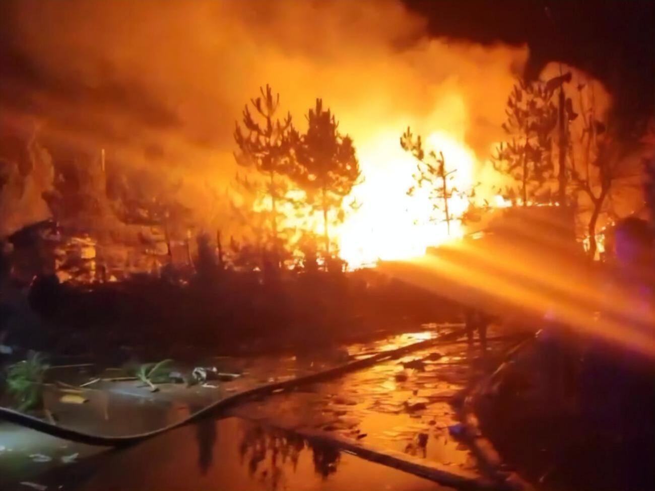 По данным Цаплиенко, горел ресторан с оккупантами и коллаборантами