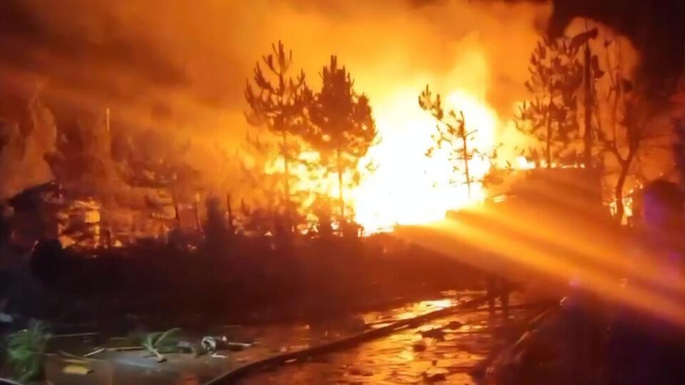 По данным Цаплиенко, горел ресторан с оккупантами и коллаборантами