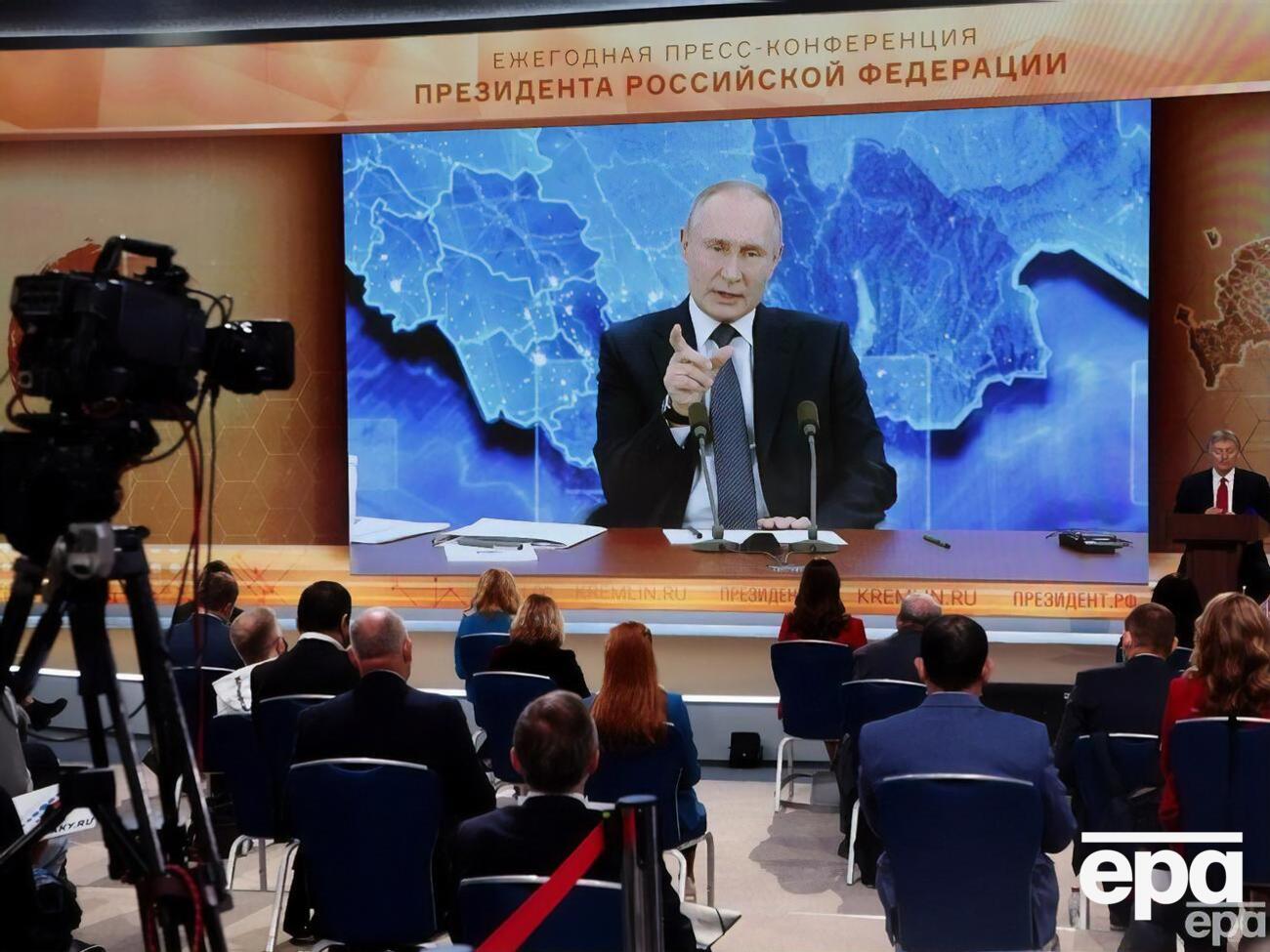 Путін не планує підбивати підсумків 2022 року на великій пресконференції, яку традиційно проводили у грудні