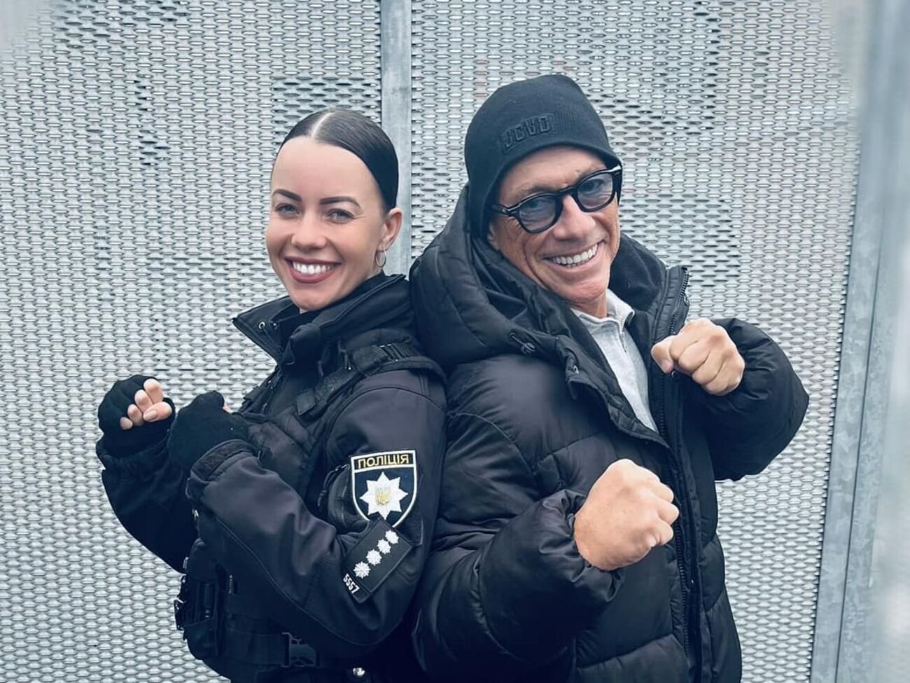 Ван Дамм також фотографувався з українськими поліцейськими