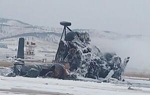 По предварительной информации, в вертолете загорелся двигатель