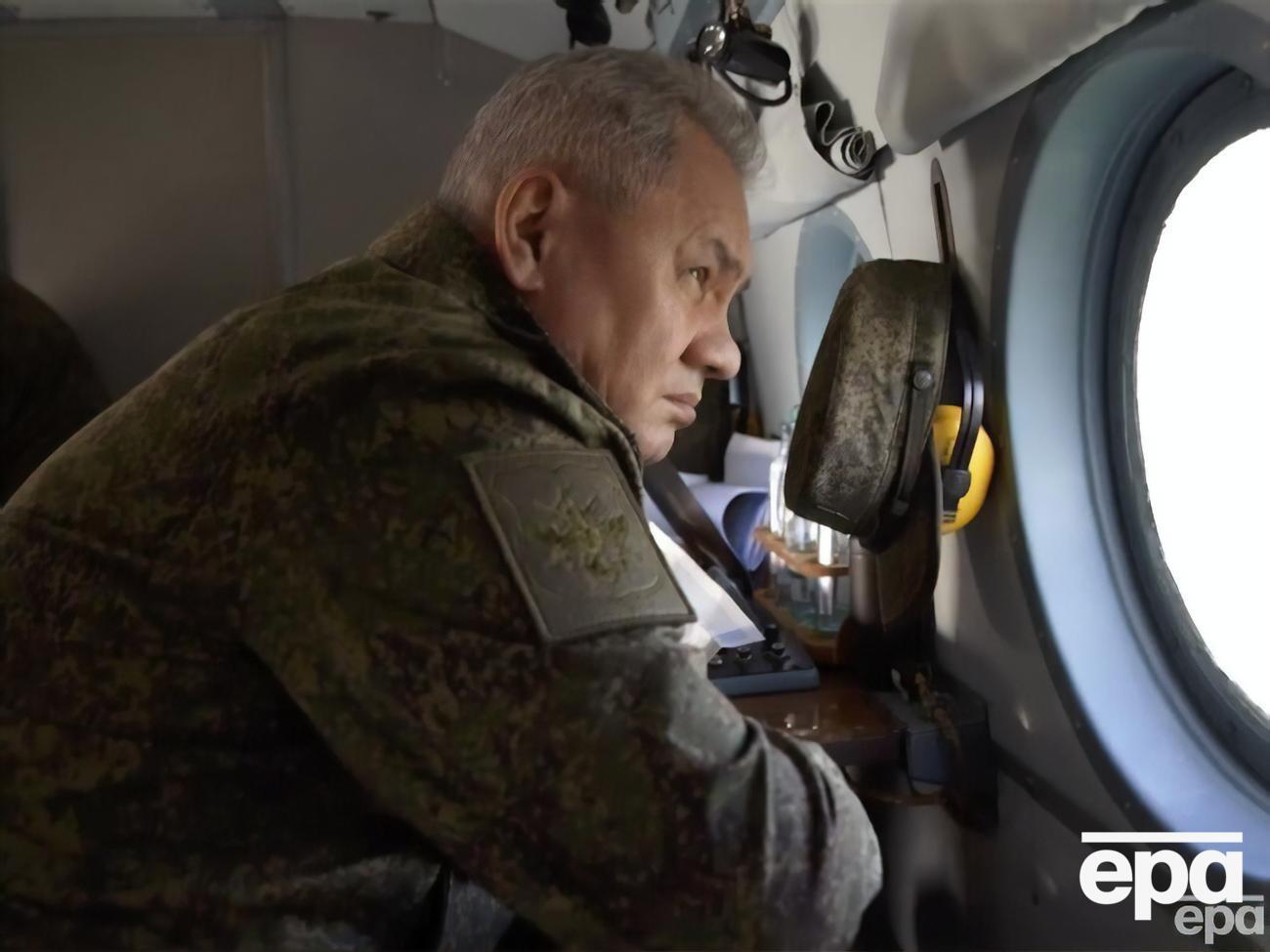 Шойгу облетів райони дислокації російських військ і перевірив передові позиції підрозділів РФ