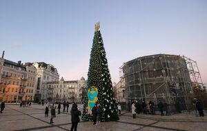 Мэр Киева показал огни на праздничной елке