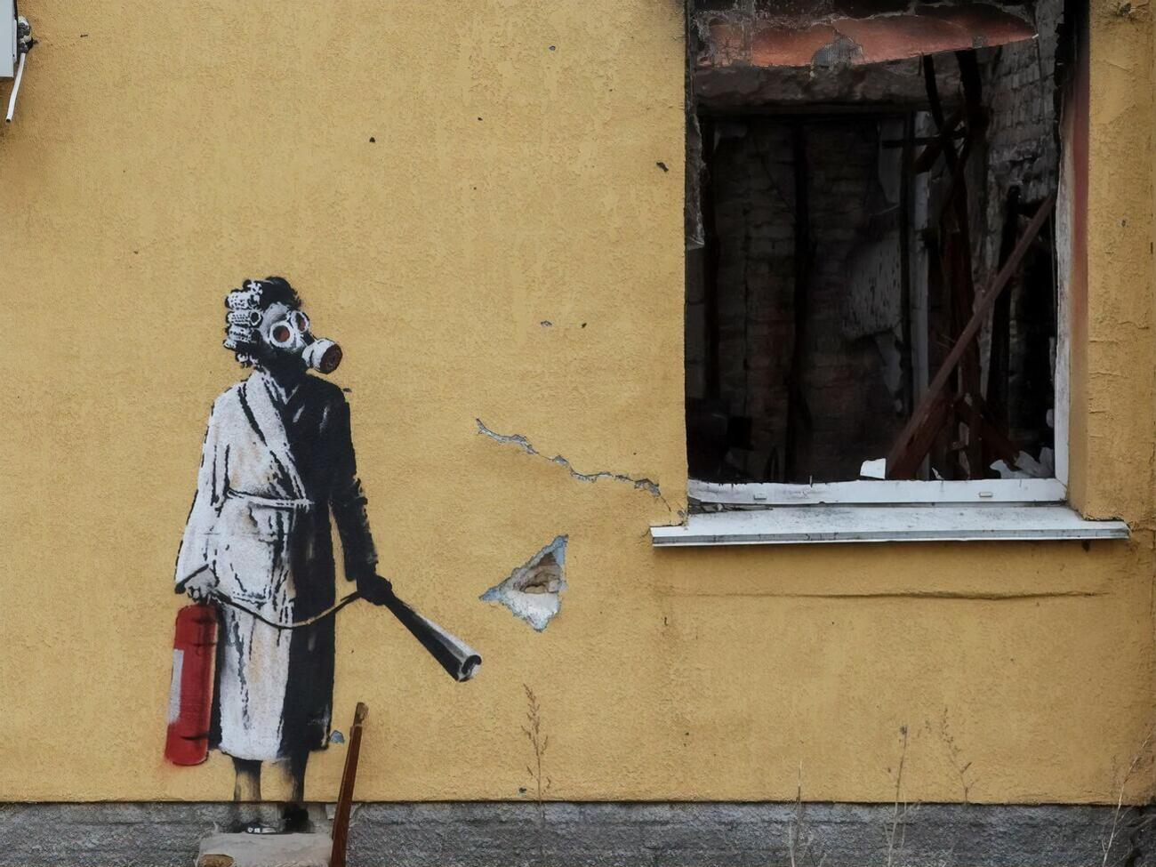 После полномасштабного вторжения РФ Бэнкси создал семь муралов в Украине
