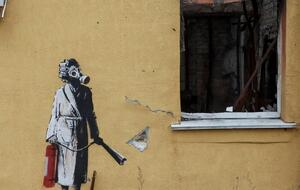 После полномасштабного вторжения РФ Бэнкси создал семь муралов в Украине