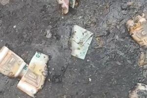 Каналізацію забили обпалені купюри