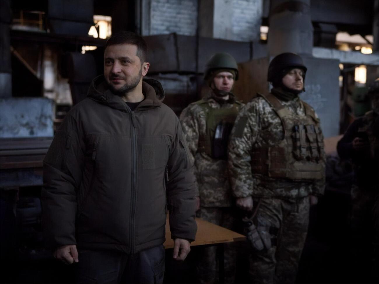 Зеленський поспілкувався із захисниками України у Бахмуті