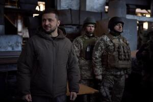 Зеленский пообщался с защитниками Украины в Бахмуте