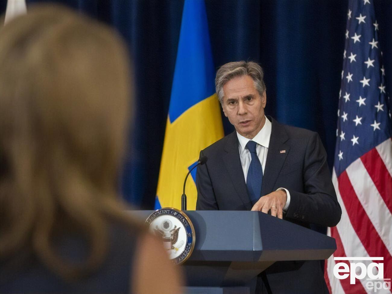 Общая военная помощь Украине от США составит $21,9 млрд с начала работы администрации Байдена, отметил Блинкен (на фото)