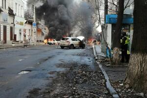 Россия обстреляла центр Херсона из реактивных систем залпового огня