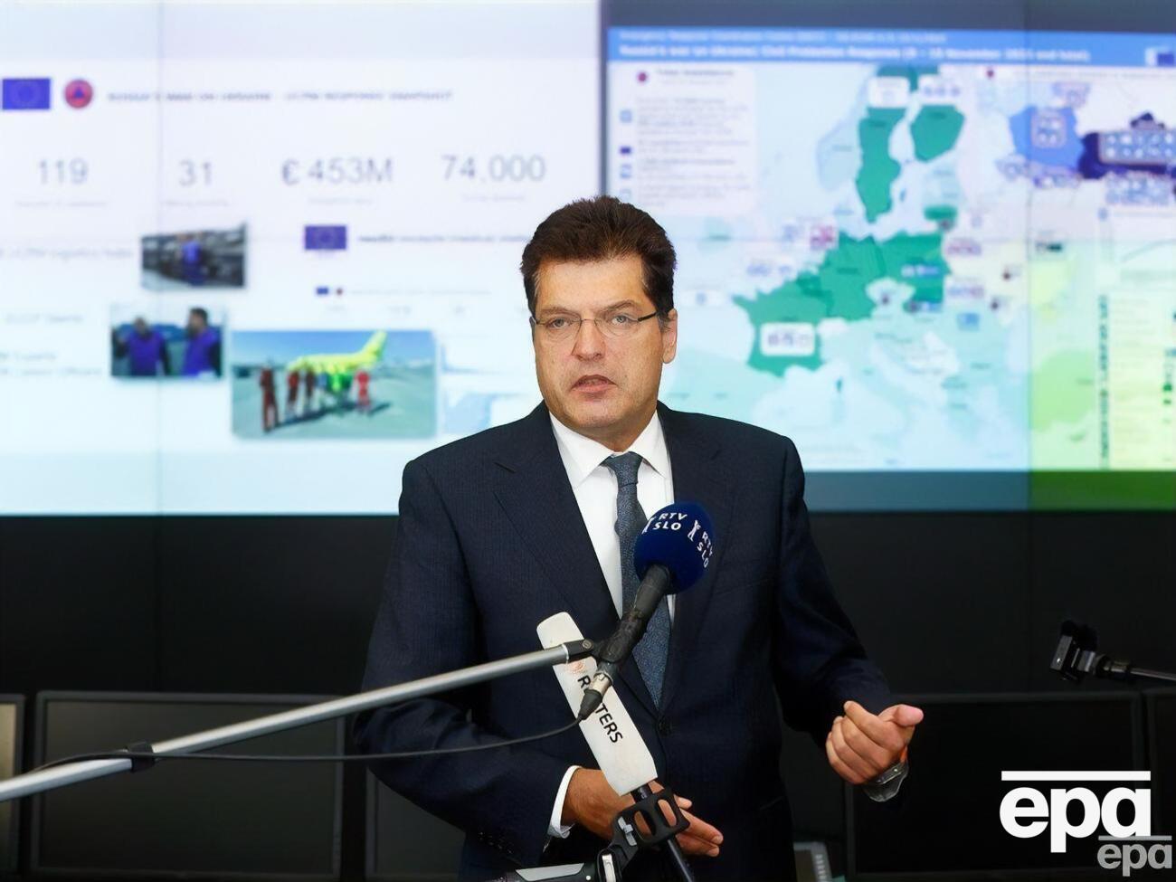 По словам Ленарчича, через механизм гражданской защиты ЕС в Украину было доставлено почти 78 тыс. тонн помощи