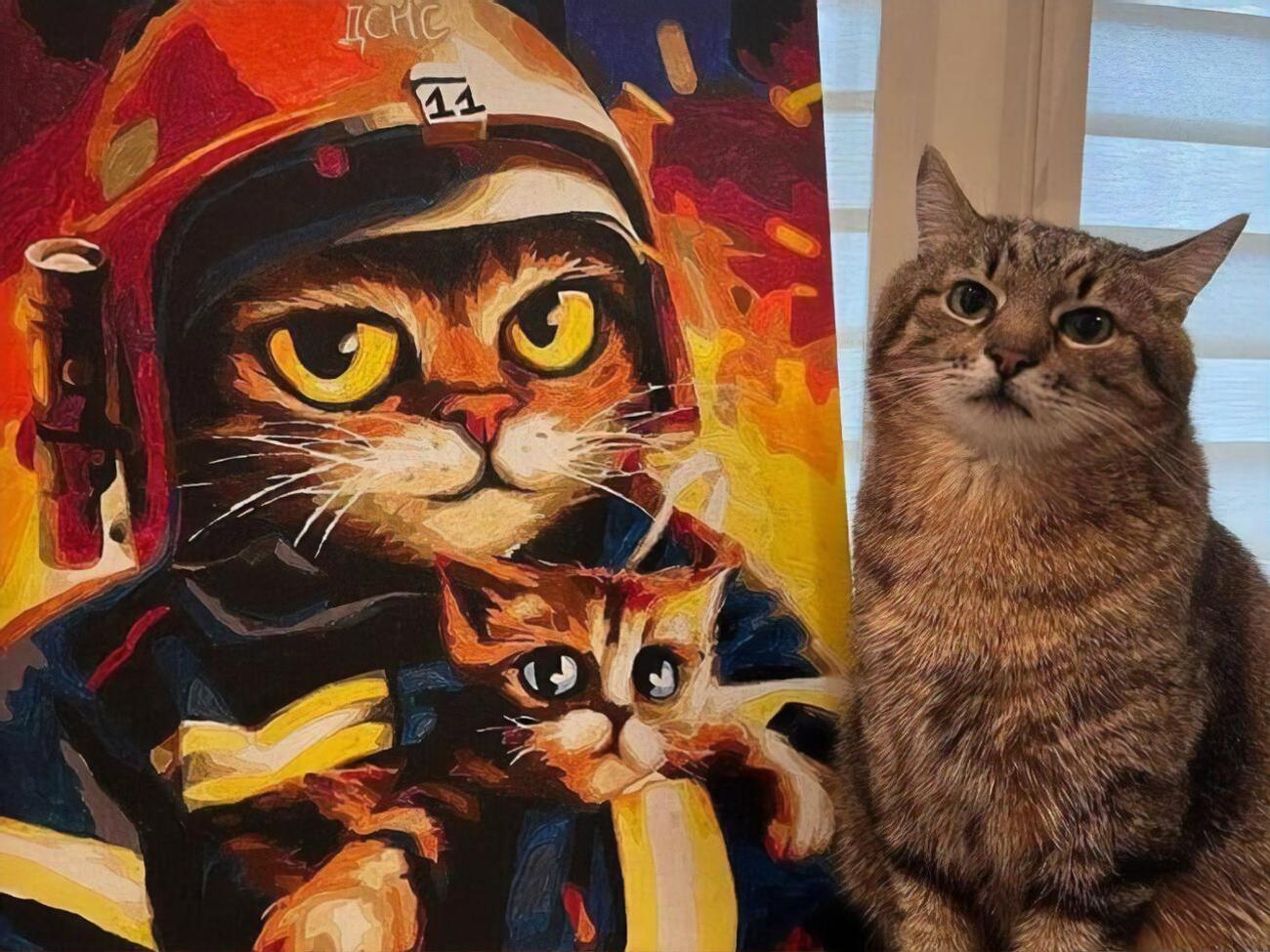 Степан сфотографировался на фоне подарка от харьковских пожарных