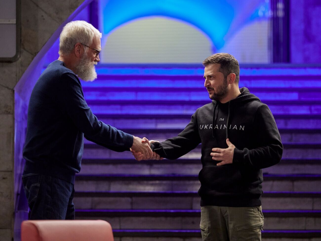 Зеленский дал интервью Леттерману в киевской подземке