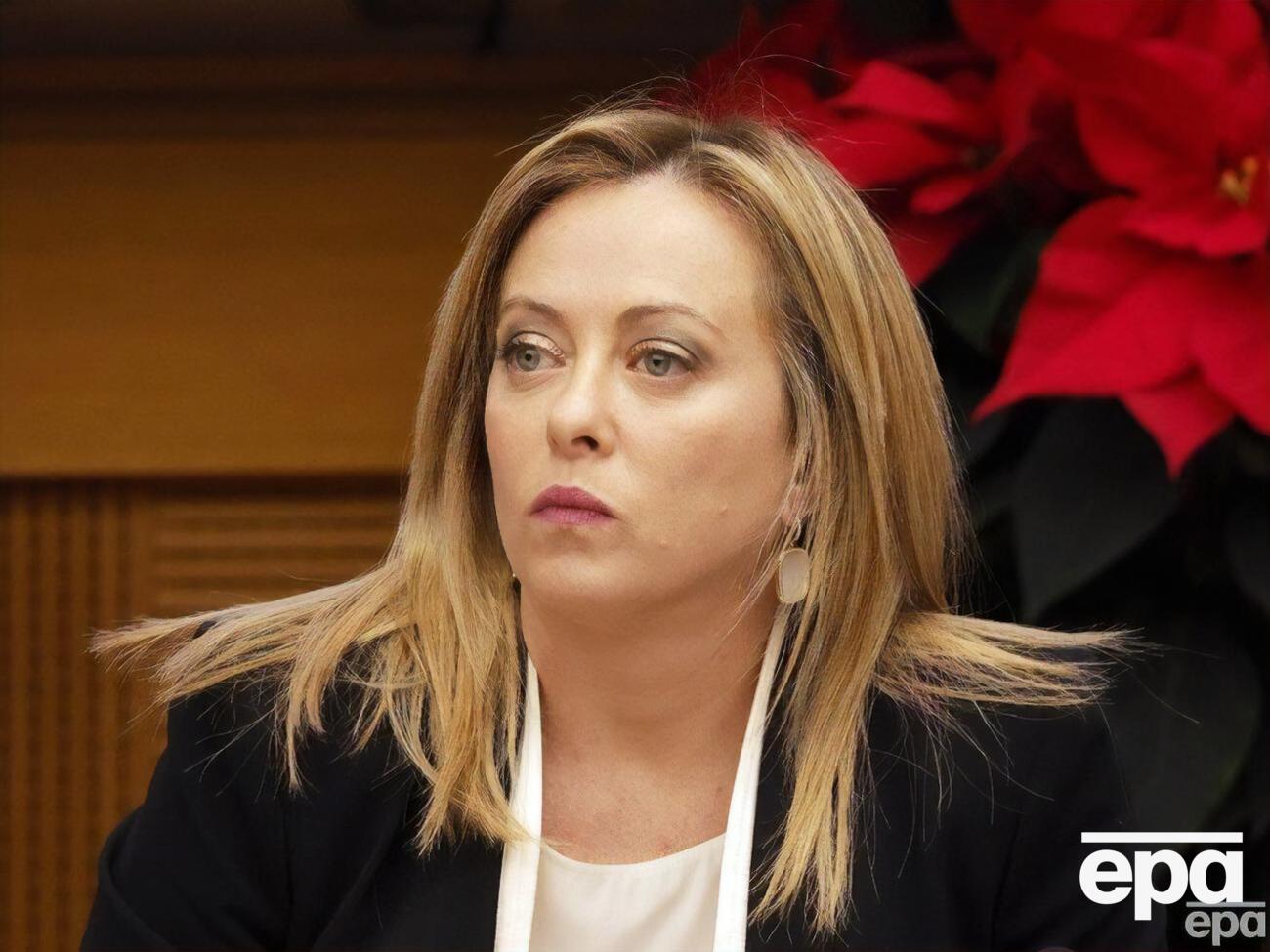 Теми миру не може бути досягнуто лише через заяви про нього, зазначила Мелоні