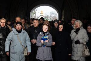 В Киеве попрощались с погибшим на фронте бывшим политзаключенным Кремля Афанасьевым. Фоторепортаж