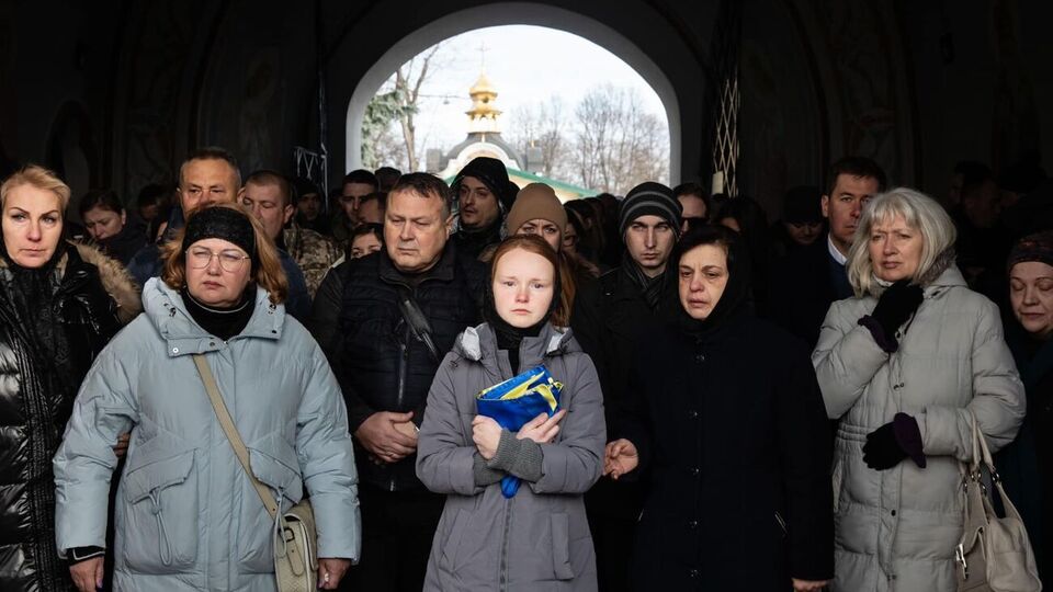 У Києві попрощалися із загиблим на фронті колишнім політв'язнем Кремля Афанасьєвим. Фоторепортаж