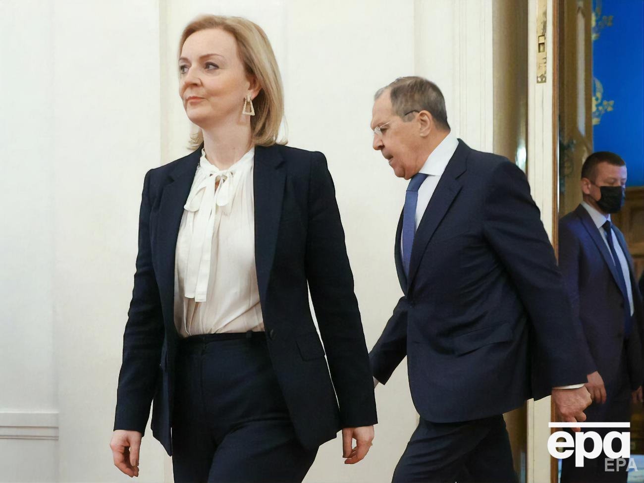 Трасс відповіла Лаврову, що на переговорах чітко проговорила позицію Великобританії щодо ситуації навколо України