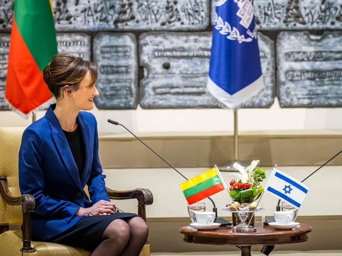 Чміліте-Нільсен зазначила, що не запитувала, чи зможуть країни Балтії передати Україні зброю ізраїльського виробництва, якщо виникне така потреба