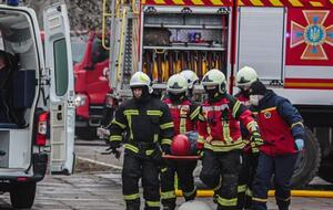 После взрыва начался пожар