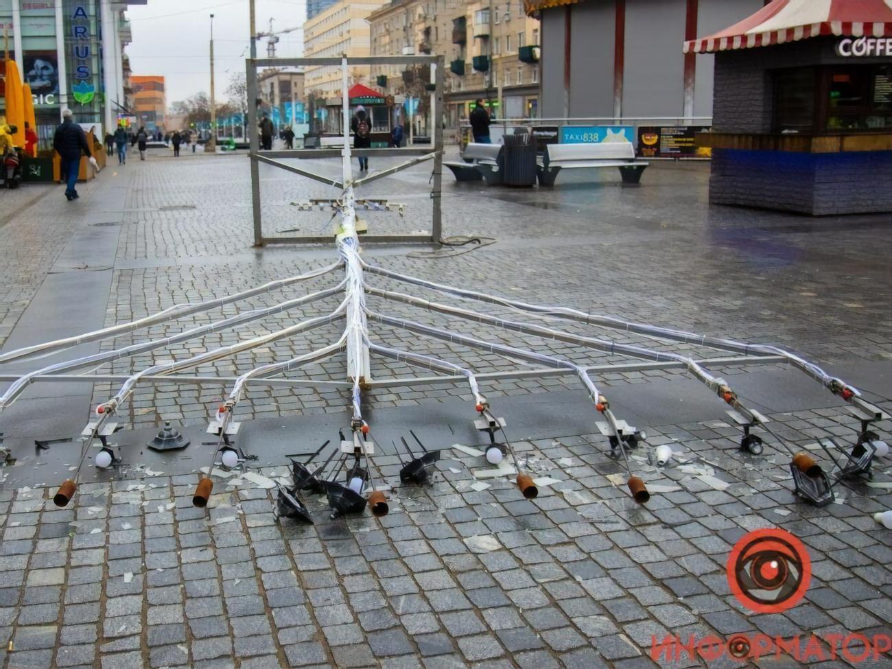 Ханукию в Днепре повредили прошлой осенью