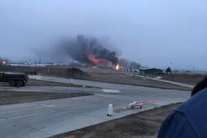 Після вибуху почалася пожежа