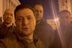 Президент выходил в эфир из правительственного квартала