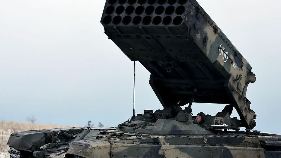 Возле Белгорода журналисты заметили российскую установку ТОС-1 "Буратино"