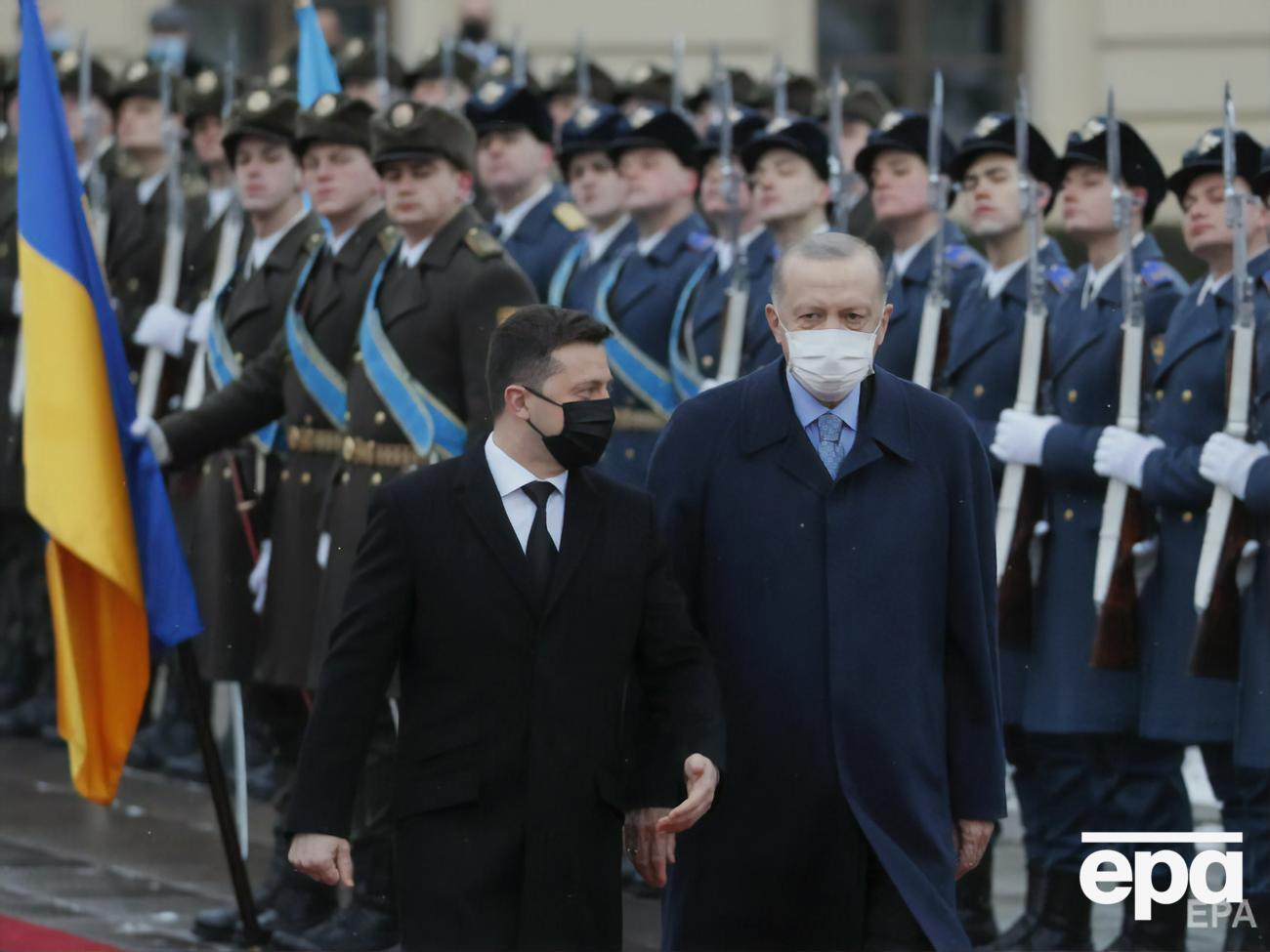 Ердоган (праворуч) 3 лютого прибув до Києва з офіційним візитом