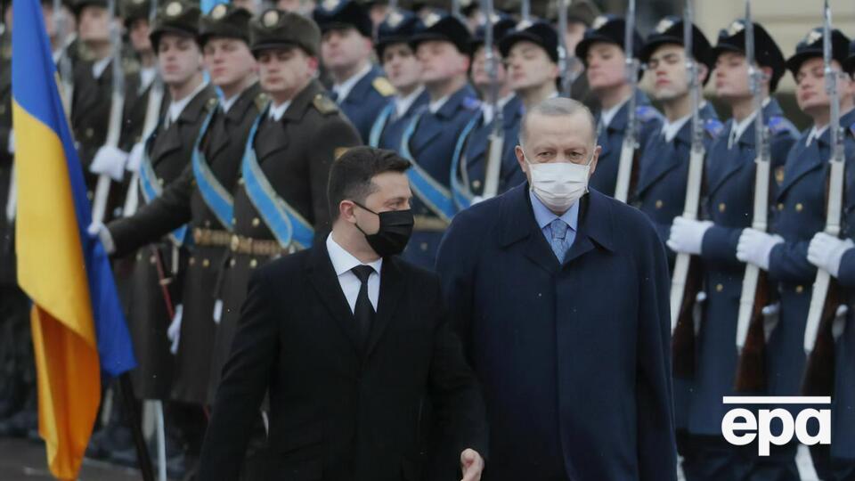 Ердоган (праворуч) 3 лютого прибув до Києва з офіційним візитом