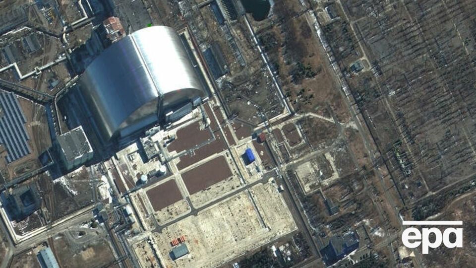 Супутниковий знімок Чорнобильської АЕС, зроблений компанією Maxar Technologies 10 березня